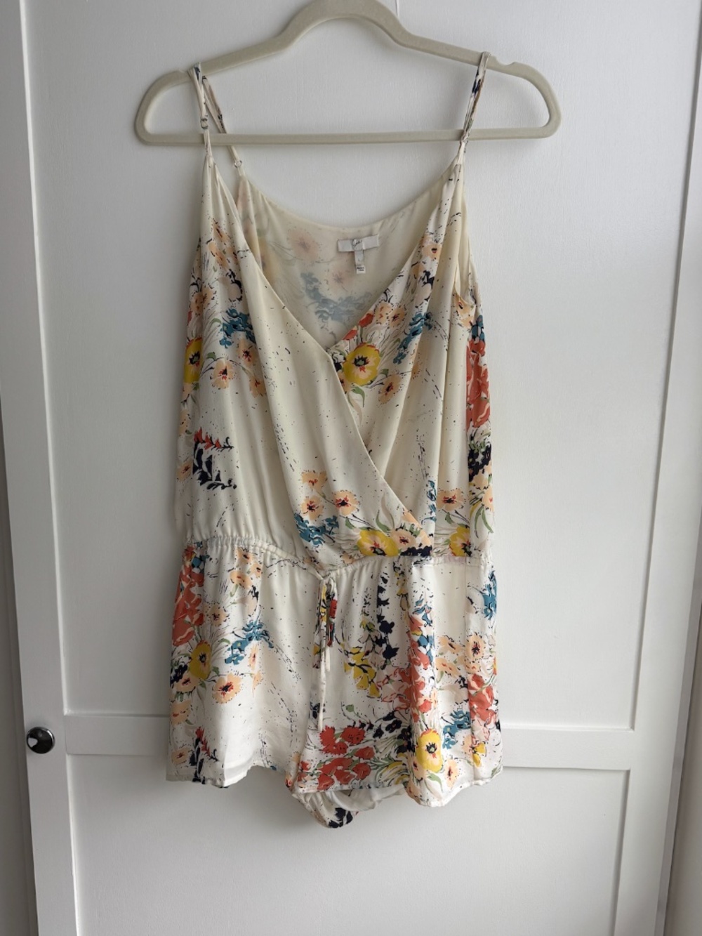 Joie | Floral Silk Romper | Size L